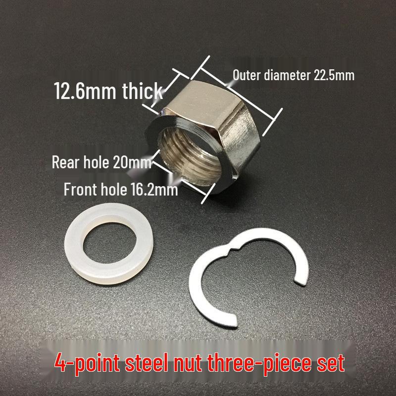 Stainless Steel Corrugated Pipe Nut: 4 Points, 6 Points, 1-Inch Water Heater Hose Connector