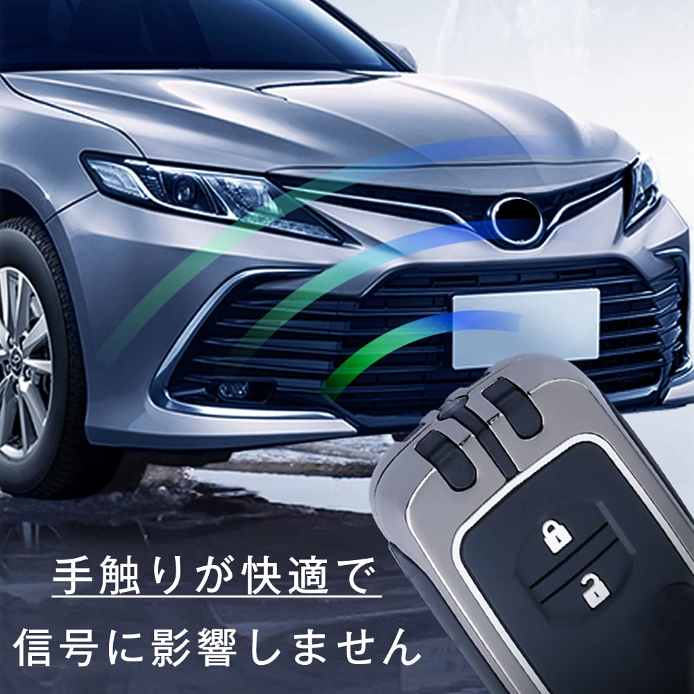 Key Case for Toyota Smart Key Case Key Cover Zinc Alloy Silicone Toyota Specially Designed Key Holder Compatible with OLD TOYOTA Key Case Aqua/86/Mark