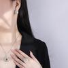 Retro Citrine Water Droplets Crystal Luxury Jewelry Earrings Adjustable Ring Necklace Women Wedding Anniversary Gift Boho