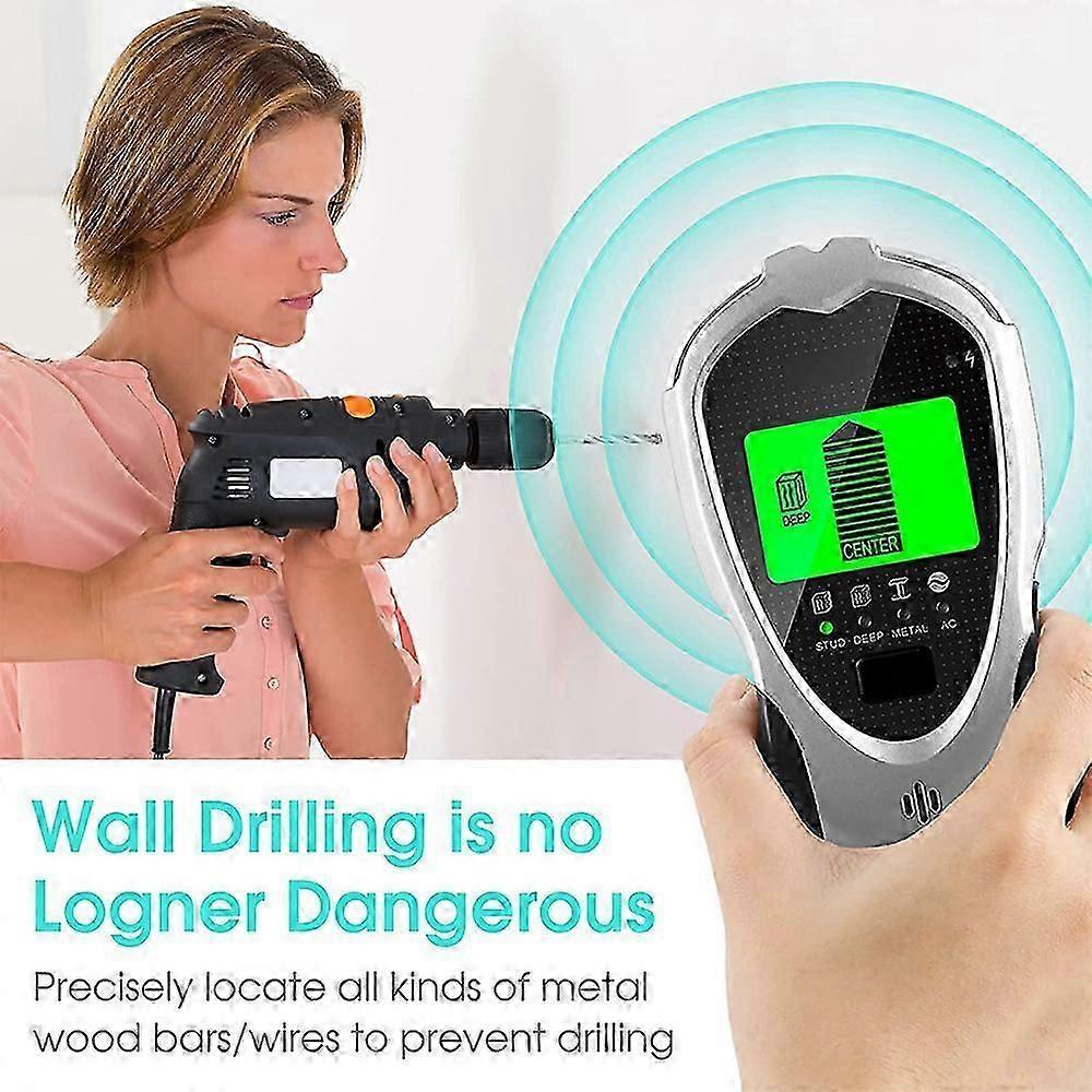 Cable Finder Wall Scanner Detector 4 In 1 Multifunctional with LCD Display Audio Alarm, Metal Detector Cable Finder Cable Finder for Metal Wood Power
