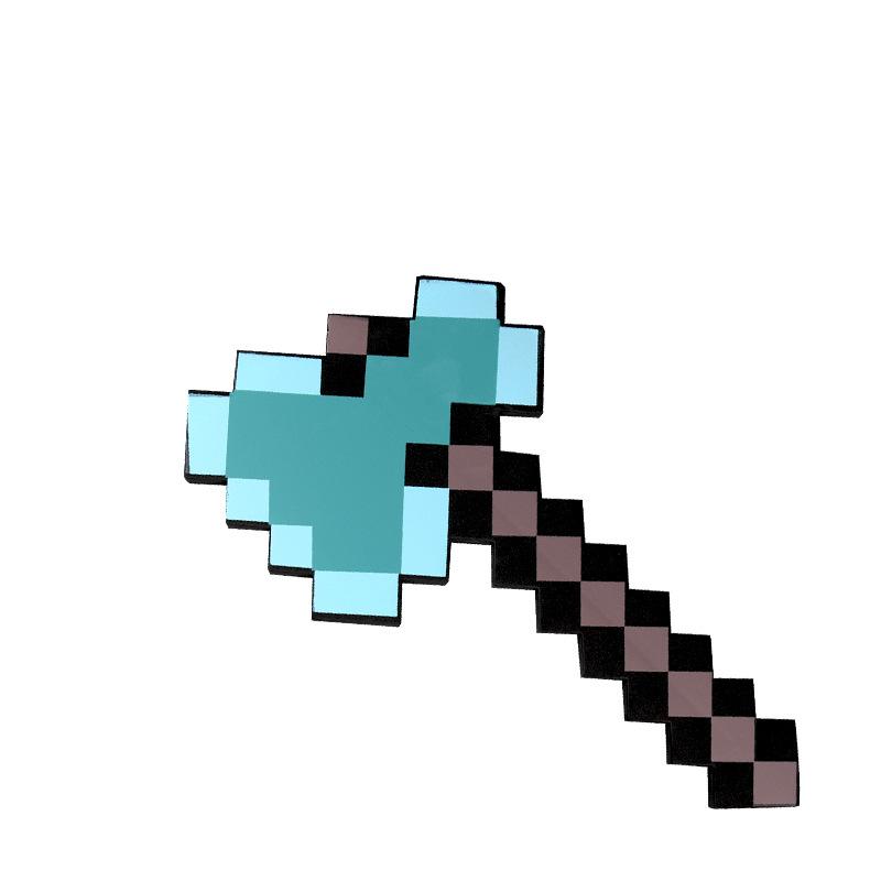 Steve Design Blue Diamond Sword Soft Eva Foam Toys Minecrafte Axe Shovel Sword Boys Lovely Toys For Children Fans Birthday Gifts
