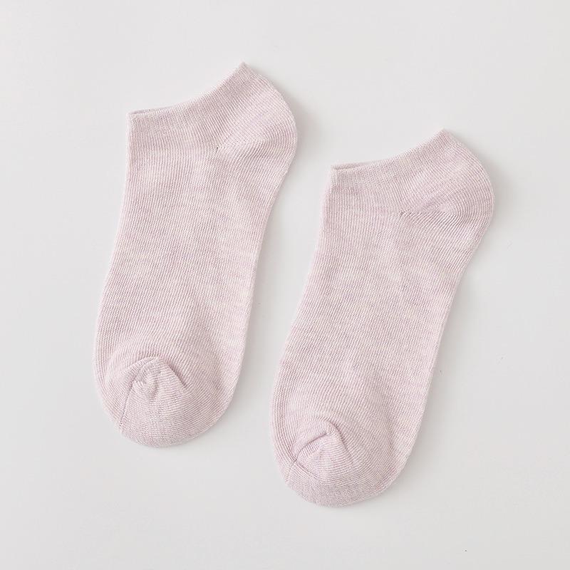Women's Spring and Summer Leisure Candy Color Solid Color Invisible Light Mouth Cotton Boat Socks