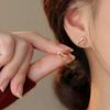 Real 925 Silver Hollow Horse Mini Stud Earrings For Women Party Classic Fine Jewelry Minimalist Animal Accessories