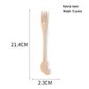 Abay Beechwood Cartoon Cat Wooden Cutlery Set for Kids