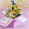 Advanced 3D Pop Up Butterfly Bouquet Card - Invitation Card For Birthday And Wedding Household Desktop Decoration  Thank You Card
