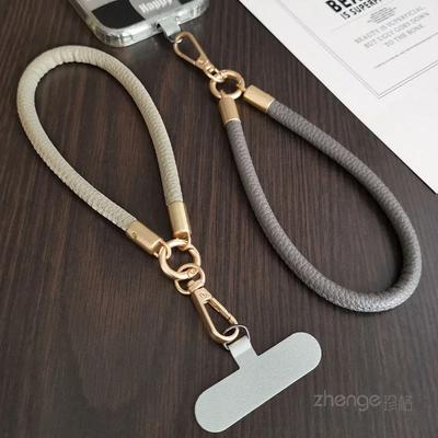 Leder-Handgelenkseil Abnehmbarer Schnallenclip Handyhülle Universelles Anti-Drop Anti-Drop Handyseil