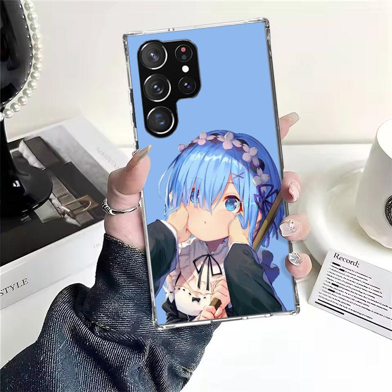 R-Rem Re Zero Anime Soft Phone Case For Samsung Galaxy S22 S23 S24 S25 Edge S26 Ultra S20 FE S21 Plus + Fundas Coque Galaxy S20