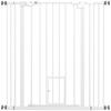 Extra Tall Pet Gate, Indoor Dog Safety Gate, with Cat Flap, Auto Close, 74-101cm Wide - White