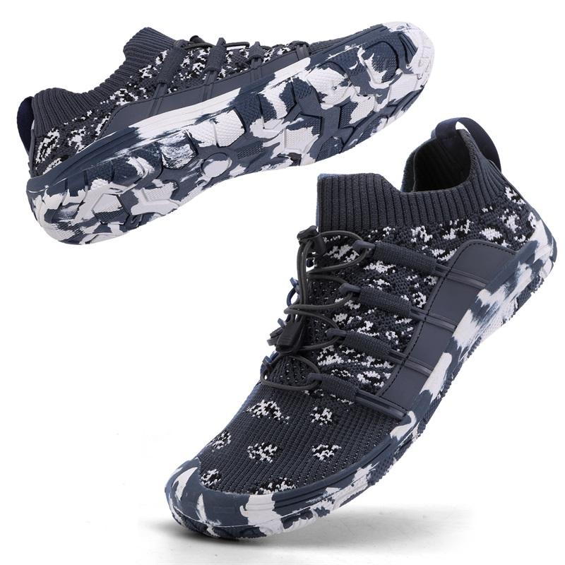 

Мужская/женская обувь для плавания с летающим плетением, обувь для фитнеса, обувь для плавания, спортивная пляжная обувь с защитой от порезов-амфибий 47 темно серый