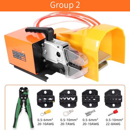 Pneumatic Crimping Pliers Terminal Crimping Machine Cold Press 0.25-10mm 10MPA Multi-function Exchangeable Mold Terminal Machine