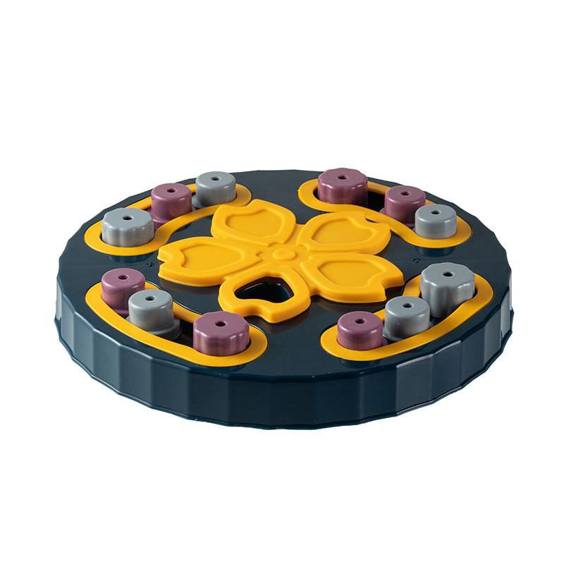 Sakura Slow Feeder: Automatic Bowl & Puzzle Toy for Dogs and Cats