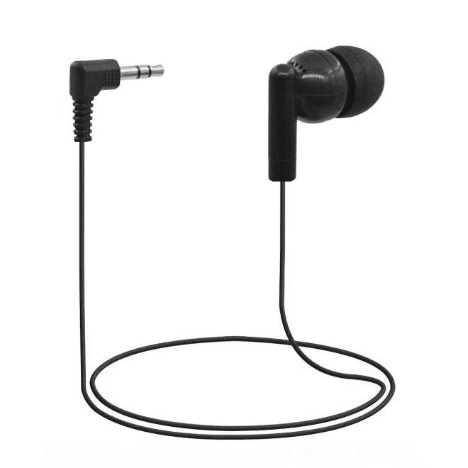 One Side In Ear Wired 3.5mm Music Earphones & Studio Gamer Headphones for Kids-Black 0.8m Cord