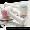 Dual-Sided Silicone Facial Cleansing Brush with Soft Bristles for Gentle Exfoliation and Massage