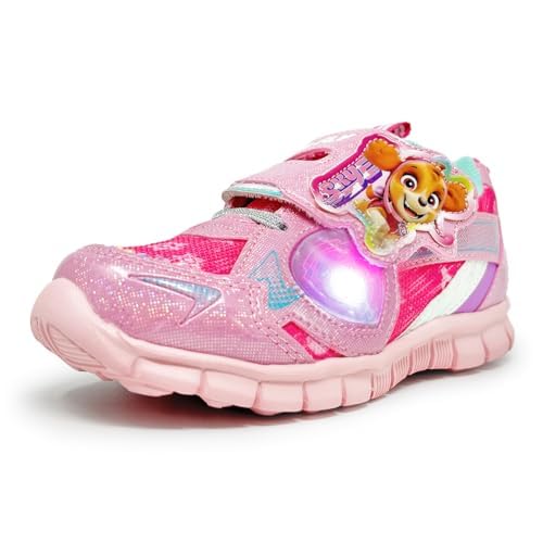 Paw Patrol Flash and Chase Skye Light-Up Sneakers for Kids, Lightweight, for Boys and Girls (Pink (70151), Size 18.0 Cm)