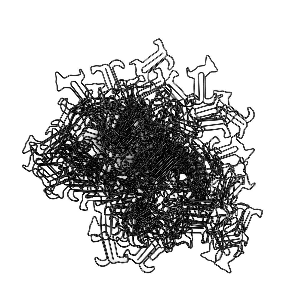 100pcs Dog Shape Paper Clips Creatively Cute Plated Metal Bookmark Paper Clips for Students Stationery