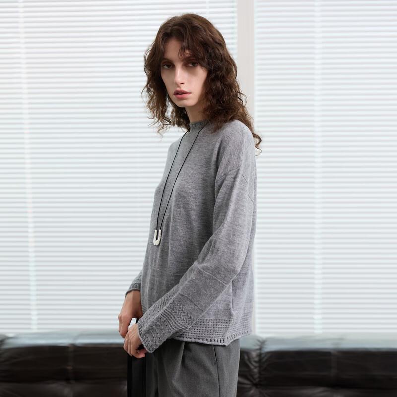 SANCITY Women's Retro Loose Fit Knitted Pullover Sweater