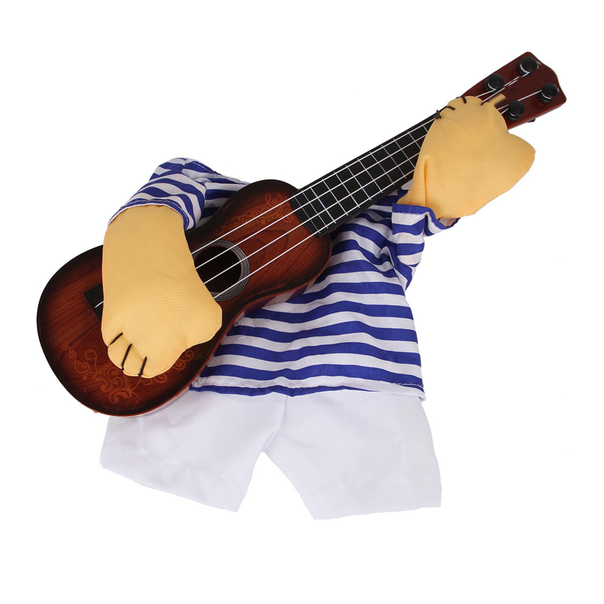 

Explosive funny guitarist transformation costume cat and dog transformation into pet supplies XL