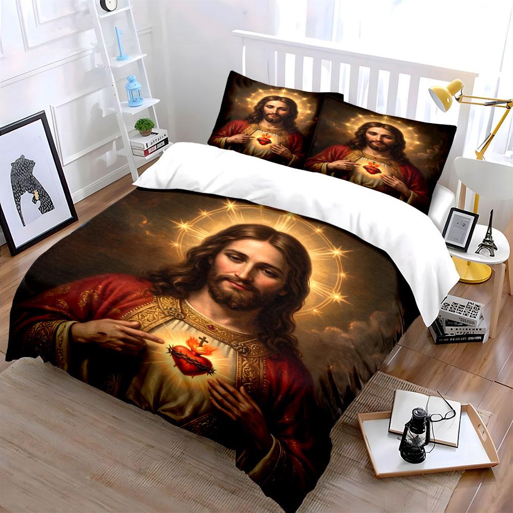Heilig Hart van Jezus. Beddengoedsets Dekbedovertreksets Dekbedovertrekken Kussenslopen(1*Dekbedovertrek 2*Kussenslopen zonder dekbedvulling)