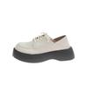 Retro Small Leather Shoes Women's British Style Platform Shoes Muffin Single Shoes Japanese Jk Shoes College Style Big Head Shoes Spring and Autumn V