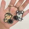 Cartoon Line Puppy Play Badminton Series Keychain Schoolbag Hangings Decoration Accessries Gifts