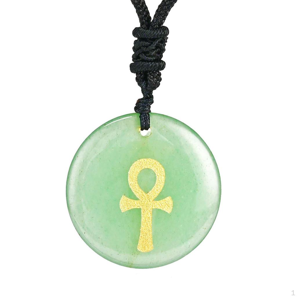 30mm Diameter Round Necklace Pendant Ancient Egyptian Ankh Cross Fashion Jewelry Talisman