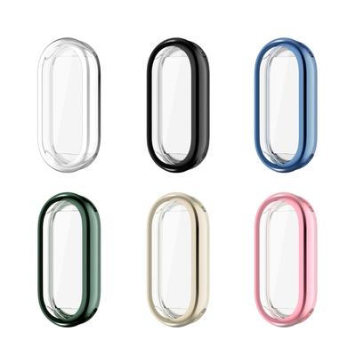 Soft TPU Screen Protector Housing Compatible for Mi-Band 8 Scratched Resistant Protective Cover Bumper-Shell Shockproof
