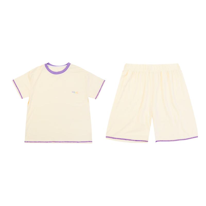 EBAER Kinder Modal Antimikrobielles Kurzarm-Pyjamaset