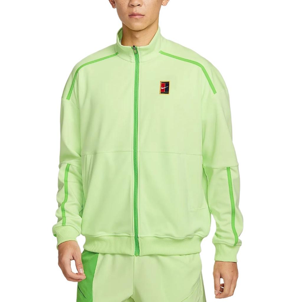 Nike Court Heritage Maille Polaire Col Tricoté Fermeture Éclair Ample Chemise de Tennis Hommes Hauts FZ6926-360