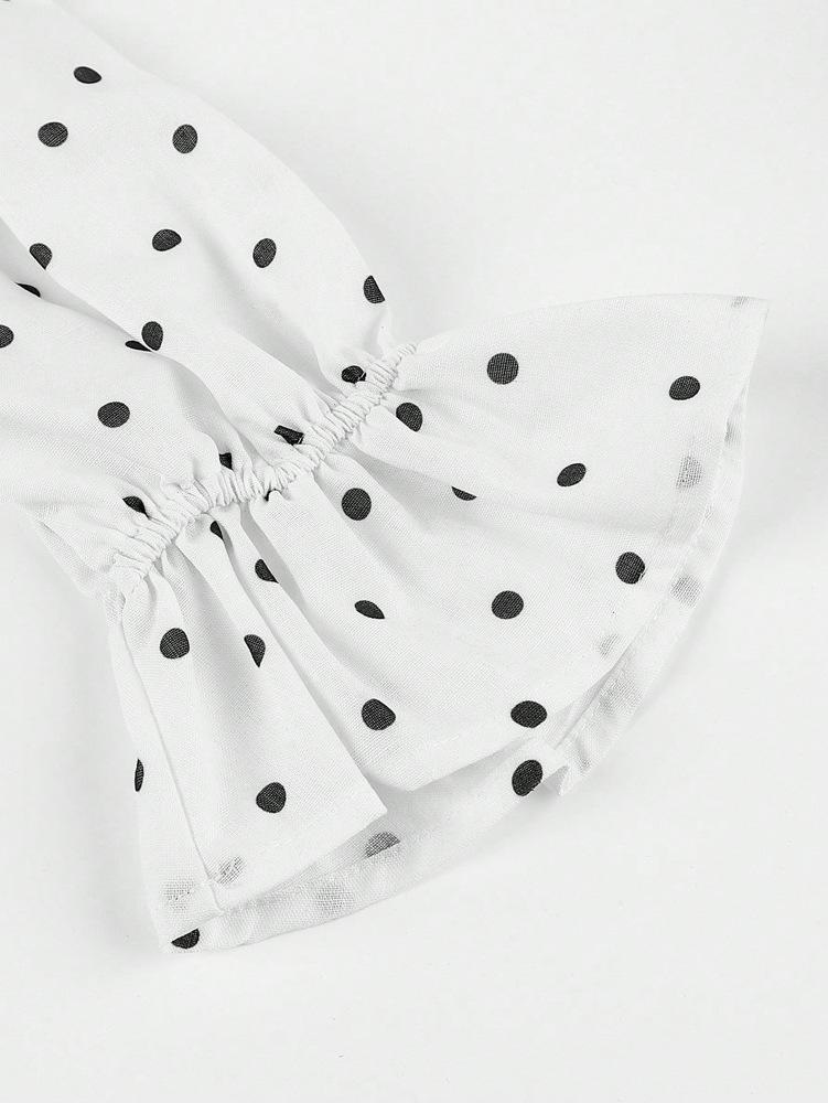 2026 Women's Polka Dot Button-Up Loose Shirt - Spring/Autumn Collection