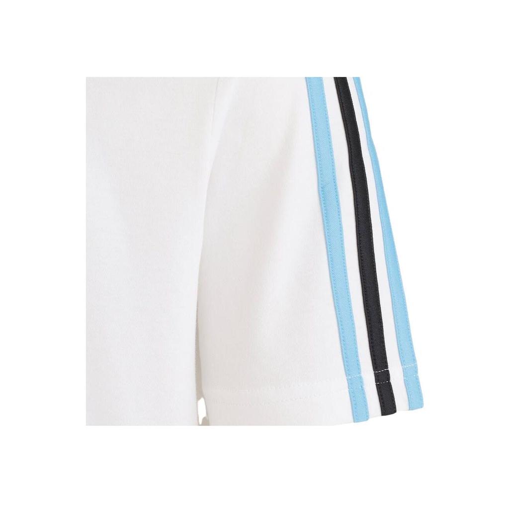 Adidas Logo Print Three-Stripe Crew Neck Slim Fit Retro Short Sleeve T-Shirt Men Tops White IU2142