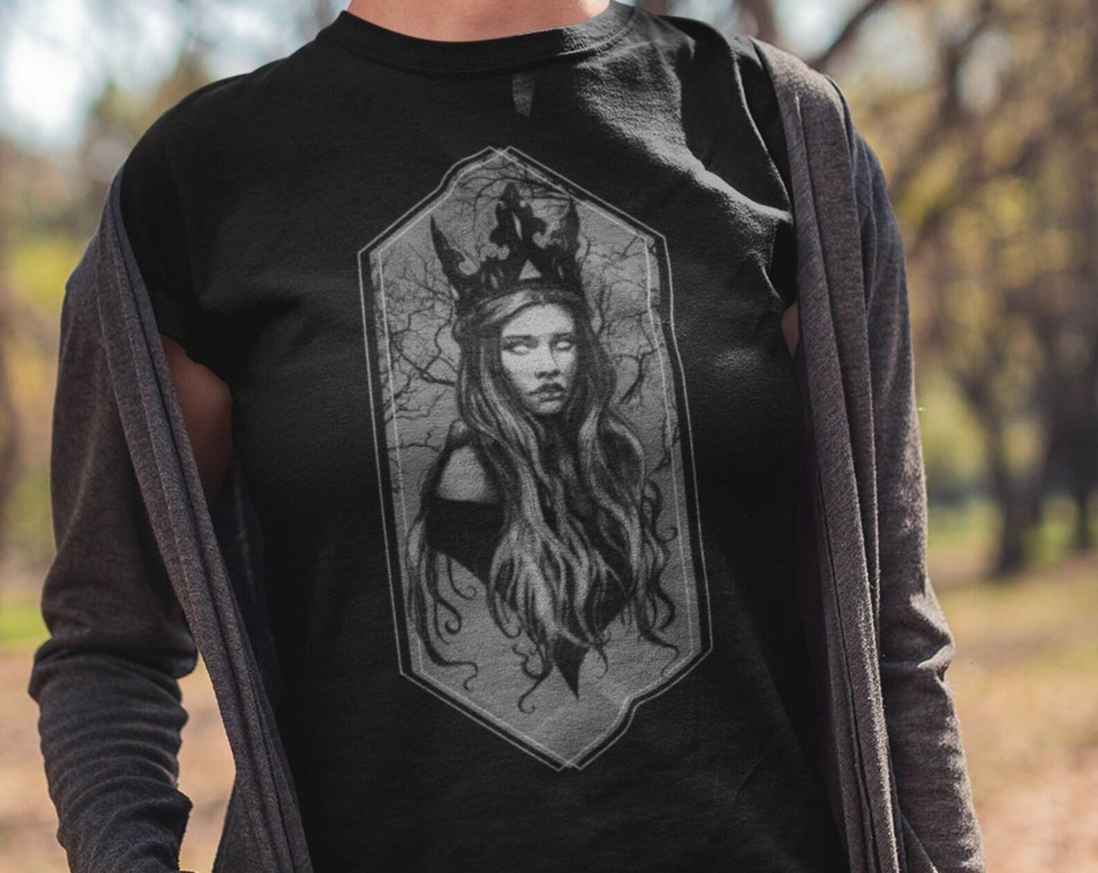 Brigid Goddess T-shirt: Alchemy Fire Element, Witchy Gothic Clothing XL