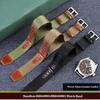 20mm 22mm Woven Nylon +Genuine Leather Strap for Hamilton Khaki Green Field Watch H69439931 441 Men Outdoor Sport Watchband