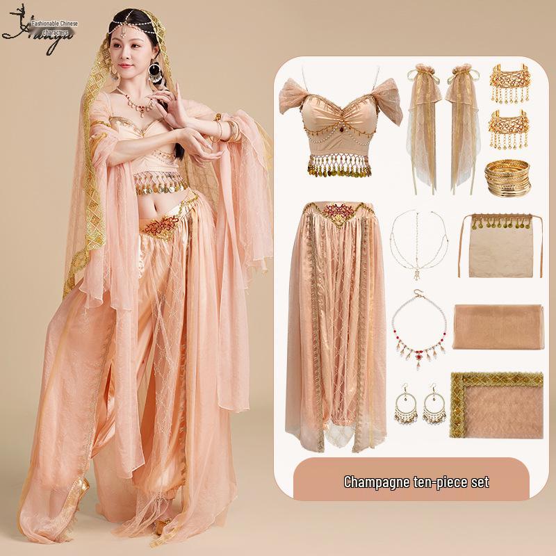 Prinzessin Jasmin Halloween Cosplay Kostümset für Damen