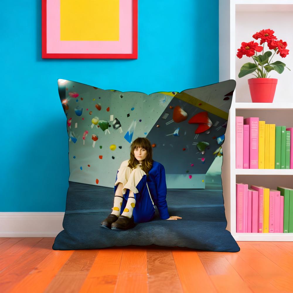 Faye WWebster Singer Pillow Case Pillow Case Plush Fabric Soft Double Sided Print Home Sofa High Quality Cushion