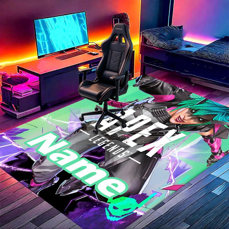 Custom Name Personalized Apex Legends Print Carpet, Versatile Home Decor Rug, for Playroom, Apartment, Balcony, Entryway, Hallway Gift