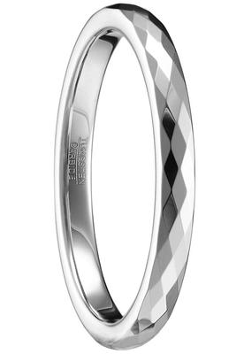 083 Base Ring Ring Tungsten Cut Glitter Metal Allergy Free Width 2mm Silver Vacuum Plated Accessory Present 13 Men's Multi-sided No.