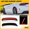 2PCS For 2015- Dodge Charger Rear LED Fender Side Marker Light Bright Red EK