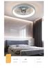 Smart Variable Frequency Ceiling Fan Light for Bedroom & Dining Room (110V, US/Japan Standard)