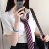Jk Stropdassen Dames Gestreept Nekdas Meisjes Japanse Stijl Voor Jk Uniform Lange Stropdas Geruite Tailleband Ketting Accessoires