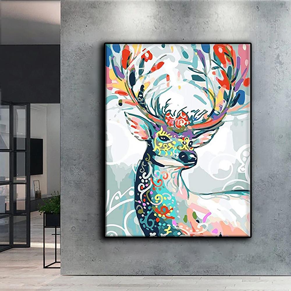 Diamond Embroidery Colorful Animal Deer 5D DIY Diamond Painting Cross Stitch Rhinestone