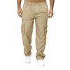 Men's Spring and Autumn Solid Straight Legged Cargo Pants Casual Multi-Pocket Long Pants Loose Fit Outdoor Fitness Trousers