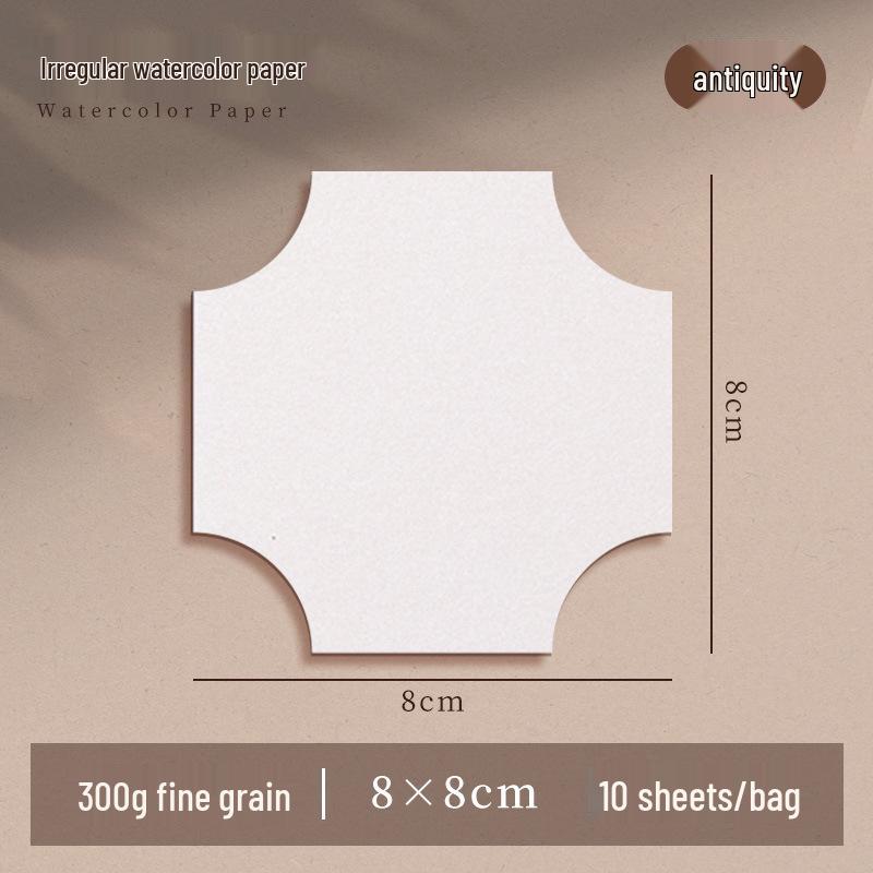 300g Watercolor Postcard Paper - Thick, Medium Rough Texture, Wood Pulp, Square, Blank Cardstock for Painting and Drawing