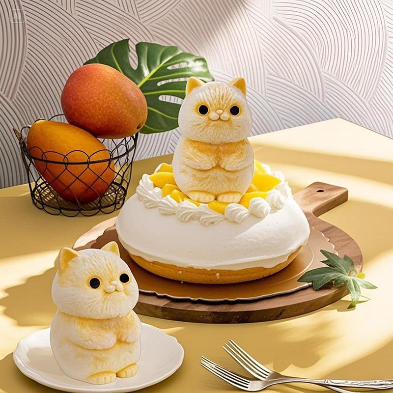Cat Shape Chocolate Candy Molds Silicone Baking Mold For Chocolate Mousse Pudding Cake Ice Cube Tray Wedding Festival Diy Crafts