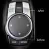 Chrome IDrive Multi Media Button Decor Cover Trim For BMW 1 3 4 5 6 X5 X6 X1 X3