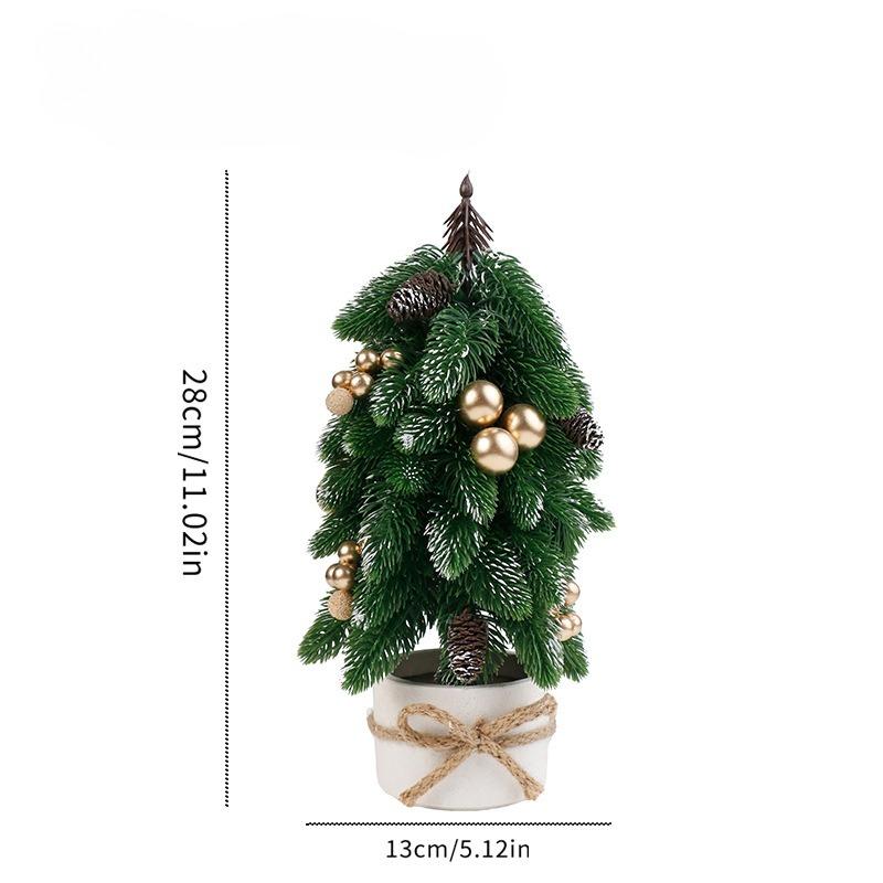 

28см Благородная Сосна в горшке Рождественская елка Рождественский домашний декор Реалистичная мини Рождественская елка Рождественское настольное декоративное украшение navidad 28cm