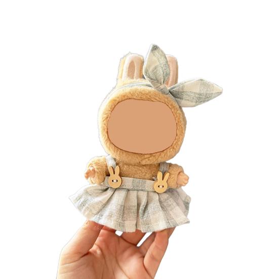 17cm Doll Clothes Set 2-Piece Set Skirt Outfit with Headwear Playtime Doll Attire Doll Fashion Accessories