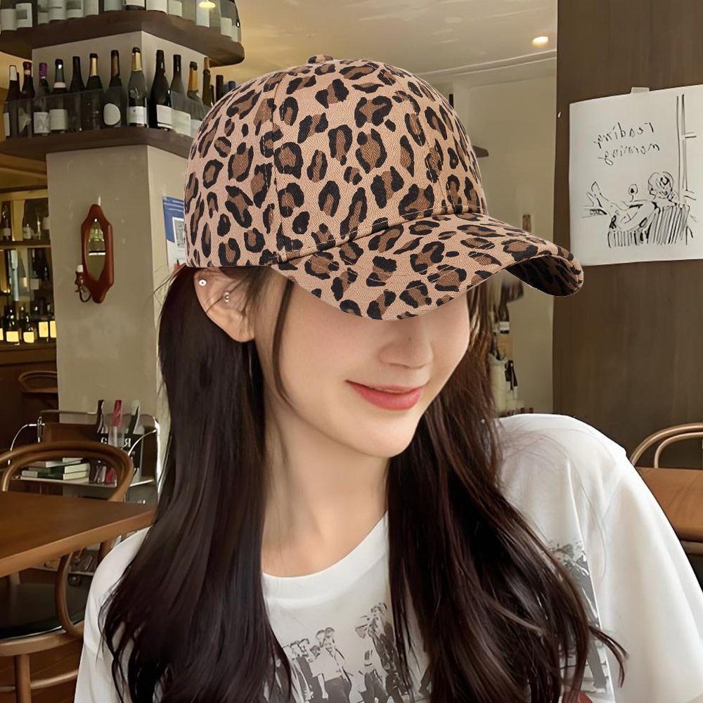 Adjustable Baseball Hats Visors Sunscreen Hats Leopard Print Baseball Caps  Men Women