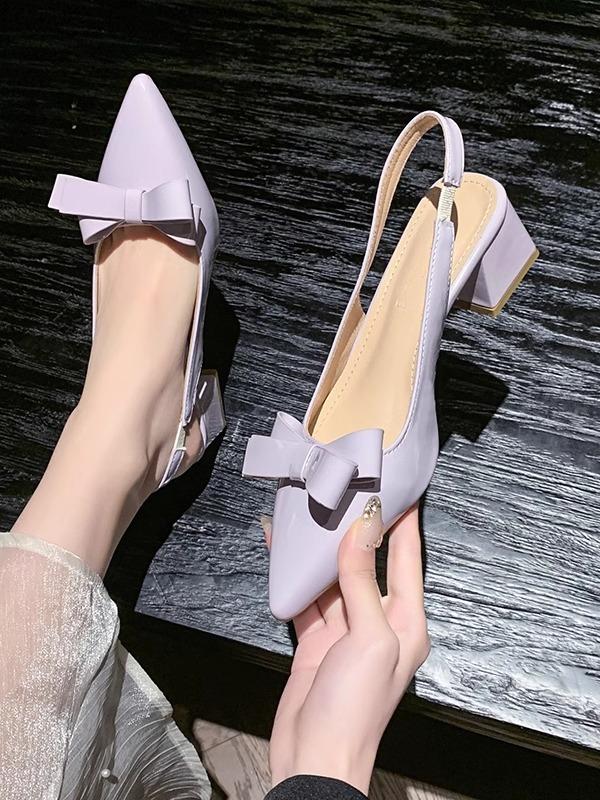 Fashion Spring Shoes Pointed Heel Sandals All-Match 2025 Women's Sexy Block Comfort Girls New Scandals Toe Sandals Sexy Spring Shoes Sum