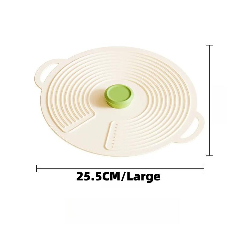 Dustproof Silicone Pot Lid with Handle, Anti-Spill Splash-Proof Sealing Fresh-Keeping Cover for Bowl, Microwave & Refrigerator