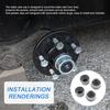 4pcs 1.98" Trailer Axle Dust Cap Cup Grease Cover Hub with Extra 4 Rubber Plugs for Most 2000 to 3500 Pound Axles Dexter Trailer Dexter EZ Lube